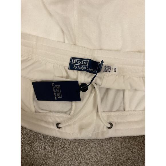 NWT Polo Ralph Lauren White Lux Terry Prep Shorts, sz XL - Picture 6 of 6
